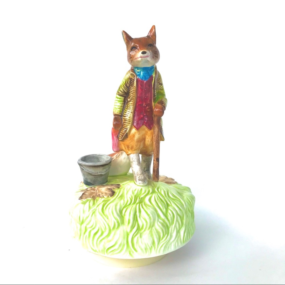 Beatrix Potter Mr. Todd Rotating Music Box Fox